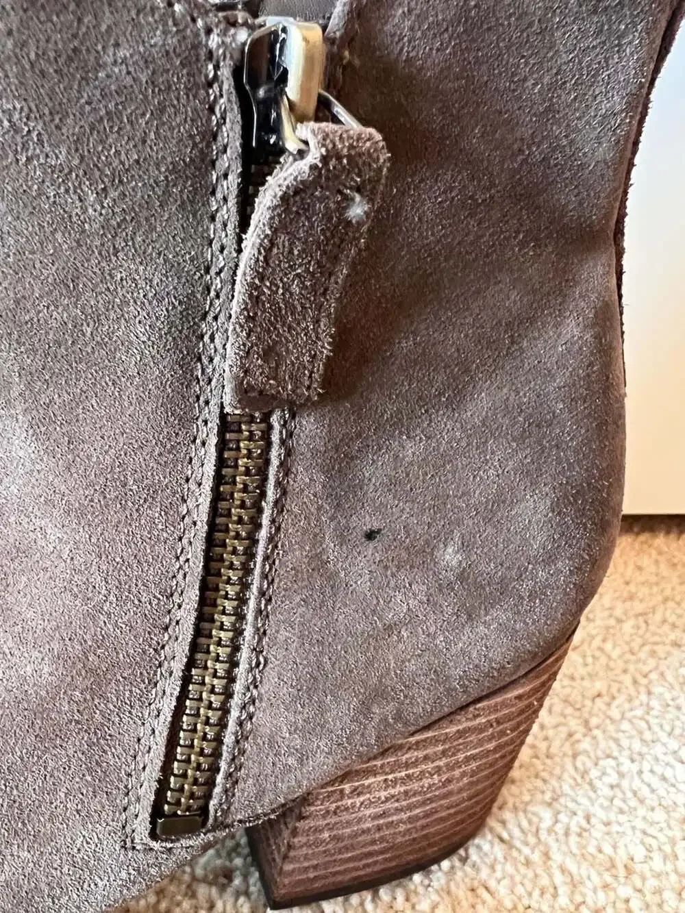 Blondo Siena Ankle Bootie Waterproof Dark Taupe Suede Womens‎ Size 9.5